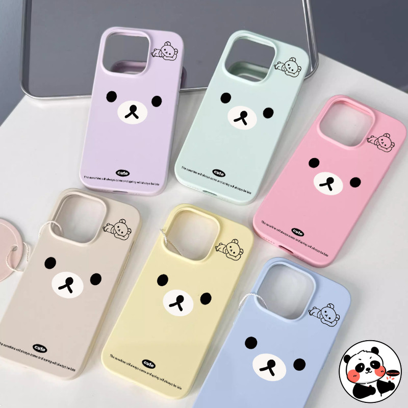 Macaron Màu Dễ Thương Rilakkuma Ốp Lưng Điện Thoại Honor X9D X9C Smart X70 X70i X60 X50 Magic 6 Pro GT X40 Ultimate HonorX9C Vỏ Sang Trọng Hoạt Hình Đơn Giản Vỏ Kẹo Mềm
