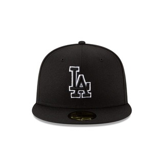 Bóng chày Major League Los Angeles Dodgers - Mũ đội sau có thể tùy chỉnh hoàn toàn, vành phẳng màu đen với họa tiết thêu - Style thời trang Mỹ