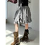 Milyfashion Ren Không Đều Khâu Váy Ngắn Co Giãn Eo Giữa Chiều Dài Ôm Hơn Nhìn Váy Y2K Phong Cách Mới EWBU