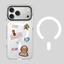 Phim hoạt hình pha lê băng từ tính cho chó trong suốt Vỏ điện thoại cho iPhone 17 Pro Max 16 15 14 13 17Air 16Plus Vỏ cứng Vỏ bảo vệ chống sốc