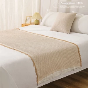 B & B Khách sạn Khăn Đầu Giường Dệt Kim Mỹ Chăn Đầu Giường Khách sạn Cờ Giường Bao Hộ Gia Đình Influencer Trang Trí Khăn Trải Giường