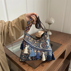Mới Phong Cách Trung Quốc Phong Cách Dân Tộc Tua Rua Túi Nữ Phong Cách Trung Hoa Retro Túi Đeo Vai Bohemian Niche Nghệ Thuật Nữ Túi 2026