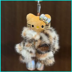 HK1 Sanrio Hello Kitty Plushie Lông Thú Giả Dễ Thương Sang Trọng Túi Búp Bê Quyến Rũ Móc Khóa KH1