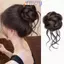 TMOY Mới Tổng Hợp Tóc Bun Chignon Lộn Xộn Bun Móng Vuốt Kẹp Trong Tóc Lông Tơ Xoăn Đuôi Ngựa Phần Mở Rộng Tóc Cho Nữ TMOY