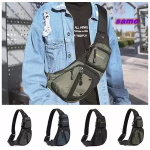 Gói đeo chéo SAMO, Túi đeo ngực nam Nylon nhiều ngăn, Dây đeo có thể điều chỉnh dung lượng lớn bền bỉ Gói Fanny ngoài trời Gói lưu trữ du lịch