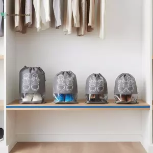 BeautifulHomeA Túi Giày Không Dệt Chống Thấm Nước Chống Bụi Di Động Dây Rút Túi Tập Gym Tập Luyện Chạy Giày Mang Sử Dụng VN