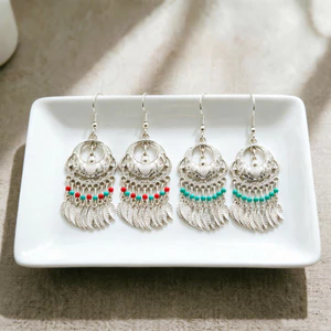 Retro Mùa Hè Kỳ Nghỉ Du Lịch Hàng Ngày Phù Hợp Với Ánh Sáng Sang Trọng Cao Cấp Bohemian Tua Rua Bông Tai Nữ