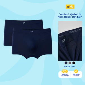 Combo 2 Quần Lót Nam Yody quần boxer dệt liền TRA MCUN26A002