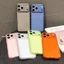 Ốp Điện Thoại Bốn Góc Dopamine Màu Trơn Cho iPhone 17 Pro Max 17 Air 16 Plus 15 14 13 12 11 Vỏ Bảo Vệ Chống Sốc