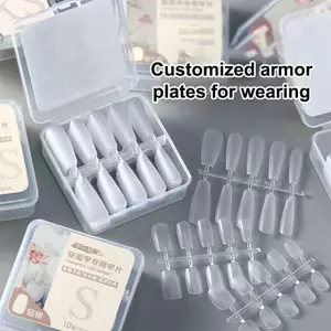 VFZ 100 Cái / hộp Móng Tay Giả Bấm Vào Móng Tay Quan Tài Móng Tay Nhân Tạo Rõ Ràng Đầu Móng Tay Giả Để Nối Dài Dụng Cụ Làm Móng Tay Louislifecool