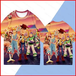 GC1 Toy Story 5 áo thun mềm mại thoải mái mùa hè Áo thun ngắn tay Anime GC1