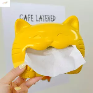 Hộp đựng khăn giấy mèo ZENZON, Hộp đựng khăn ăn hoạt hình sưu tập, Hộp đựng khăn giấy Đồ chơi mô hình Đồ chơi dễ thương Sáng tạo Giá đỡ khăn ăn sinh nhật
