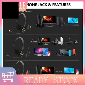 < CarFashion > Tai nghe điện thoại SY440 Giảm tiếng ồn không mất USB thoáng khí 35mm MIC Cáp dài Trung tâm cuộc gọi Tai nghe cho xe tải Dri