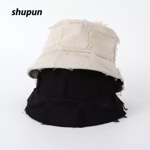 Mũ xô cotton SHUPUN, Nam vải cotton Unisex Nữ Mũ mùa hè, Mũ leo núi đi biển 2 màu chất lượng cao Mũ ngư dân ngoài trời