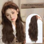 JUIC Curly Headband, Hair Extension Natural Hairpieces Tổng hợp, Dễ thương hình chữ U dài gợn sóng Tóc giả Kẹp nữ