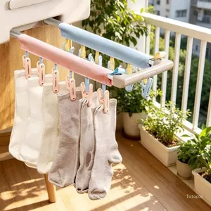 Móc treo đồ giặt hàng đầu cho hàng may mặc nhỏ Thiết kế du lịch gấp với 6 tay cầm treo Khung vải 33 X 10 Cm Du lịch