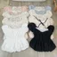Áo Babydoll Hoa Phối Lót Ren Form Bí Xoè Cột Cổ Dễ Thương, Áo Kiểu Nữ Line45444 - - Hieuvy Botique