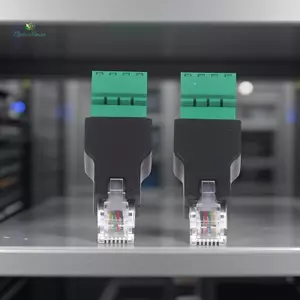 1 / 2 Cái 6P4C Nam Sang 4 Pin Vít Đầu Nối RJ11 Ethernet Cho Đầu Thu Điện Thoại Mở Rộng Cáp Adapter mới