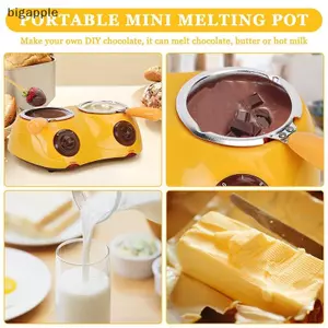 Bigapple Mini Điện Sôcôla Nóng Chảy Nồi Fondaue Đài Phun Nước Ấm Máy Đơn Đôi RDG