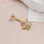 HFSHY Thép không gỉ cao cấp Dangle Bụng Nút Nhẫn Sáng Bóng Phai Màu Rốn Xuyên Cho Lễ Hội Carnival Trang Phục Trang Trí VN