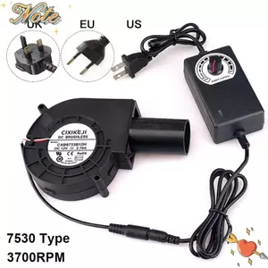 NOTE1 1 Máy Thổi Khí, Với Bộ Điều Khiển Tốc Độ Biến Đổi 3700RPM Máy Thổi BBQ, 7530 Loại Động Cơ Nổ Nhỏ 220V / 110V Quạt Nấu Ăn