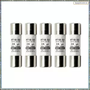 Lý tưởng cho các ứng dụng công nghiệp 10x38mm 5 chiếc Cầu chì 2A Thiết kế hình trụ-Công suất vỡ cao 100kA