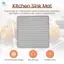 Thảm bảo vệ bồn rửa bằng silicon, Tấm bảo vệ quầy phơi bát đĩa, cho dụng cụ và món ăn nhà bếp (Xám)
