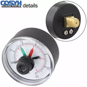 <cosyh>ECX2712B1 Pool Filter Pressure Gauge with Large Dial for Clear Pressure Readings