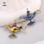 Đèn trà tráng men nghệ thuật Trâm cài Aladdin Trang sức ma thuật cho trang phục sáng tạo [Mina]