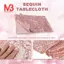 Hình Chữ Nhật Sequin Khăn Trải Bàn Tiệc Bàn Chạy Lễ Cưới Trang Trí Tiệc, 1 Hoa Hồng Vàng