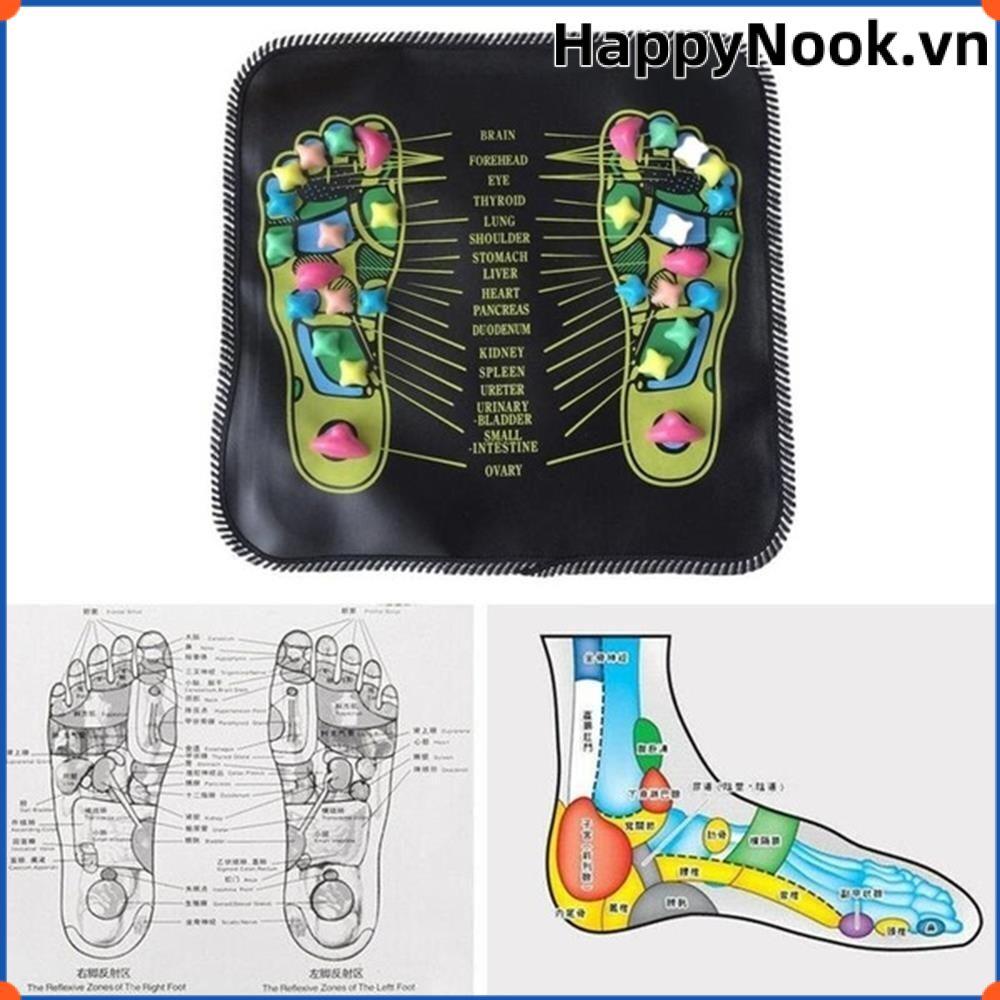 HAPPYNOOK Phản xạ Đi bộ Trị liệu Giảm đau Thư giãn chân Đi bộ Thảm đá