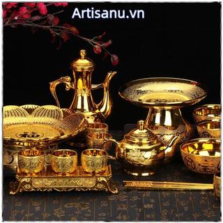 Nồi trà ARTISANU, Cốc trang trí chùa vàng trang trí, Kính rượu cổ điển gia đình