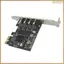 Thẻ mở rộng PCIE 1X sang Type C PCI-E X1 sang 4 cổng TYPE-C USB 3.2 GEN1 Thẻ nâng chuyển đổi 5Gbps
