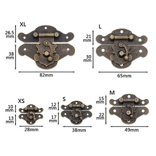 ⭐GROUS⭐Lock Catch Latch Hasp Durable Lock Mini Suitcase Various Sizes Vintage