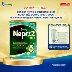 Sữa bột Nepro 2 Gold - Lon 400g/900g - Phù hợp cho người bệnh suy thận có lọc máu ngoài