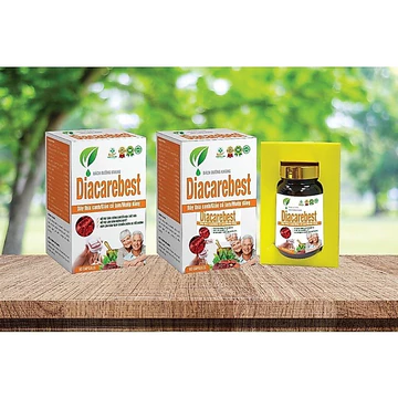 Viên uống Hạ đường huyết Diacarebest- BÁCH ĐƯỜNG KHANG-Hộp 60 viên hỗ trợ giảm biến chứng tiểu đường