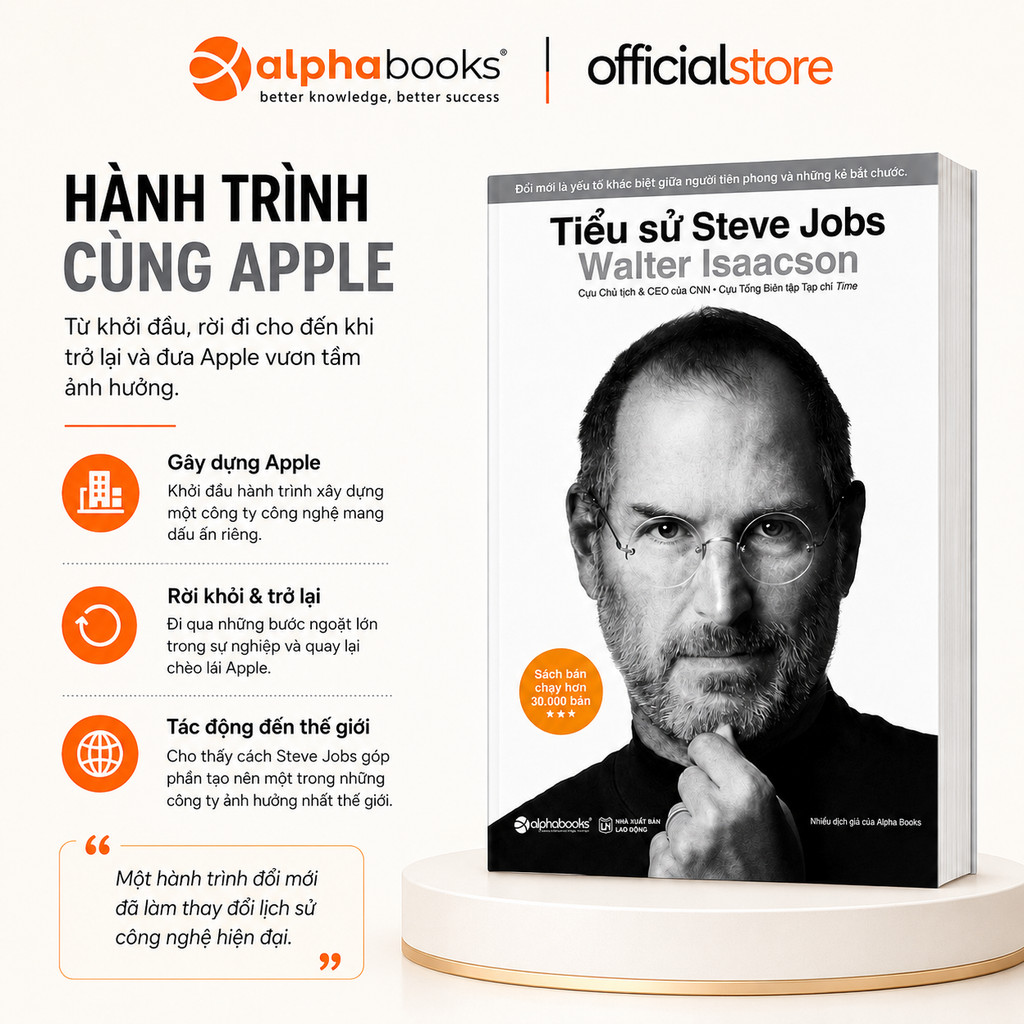 Sách - Tiểu Sử Steve Jobs (Walter Isaacson) (Alpha Books) | Shopee