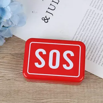 AACAR Thuốc sơ cứu Hộp sắt Bộ dụng cụ y tế Bộ dụng cụ sinh tồn ngoài trời Bộ hộp kim loại gia đình Mới