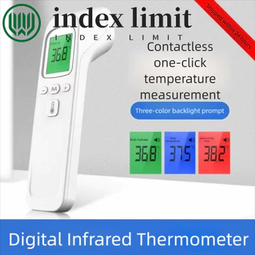Nhiệt kế hồng ngoại kỹ thuật số INDEX LIMIT, Máy đo nhiệt độ đa chức năng không tiếp xúc, Màn hình hiển thị LCD Độ chính xác Dễ sử dụng Máy đo nhiệt kế cầm tay cho bé