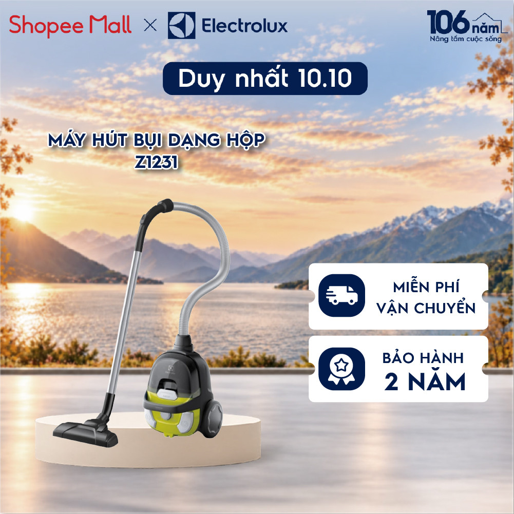 Máy hút bụi có dây Electrolux Z1231 - đầu hút 2 trong 1, bộ lọc HEPA, nhỏ gọn