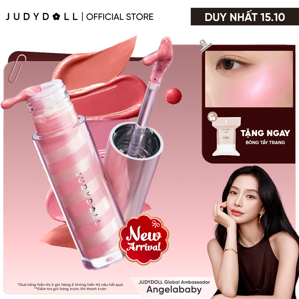 [MỚI] Má Hồng Kem Có Nhũ Căng Bóng JUDYDOLL Glow Blush Swirl 5g