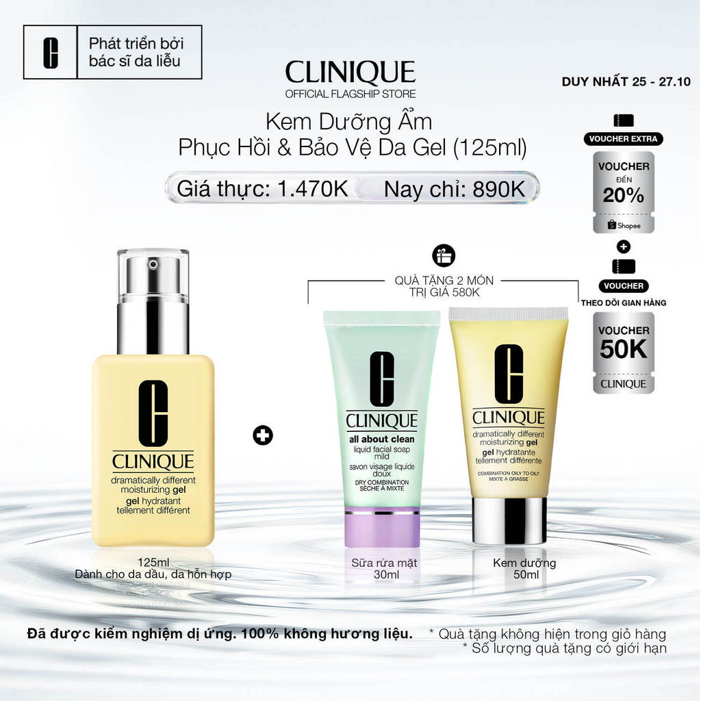 Kem dưỡng ẩm cân bằng Clinique Dramatically Different Moisturizing 125ml (Gel - Lotion - Jelly)