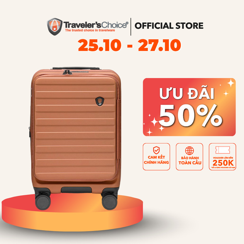 [25.10 - 27.10 | Special Deal] Vali kéo Novia - Vali Traveler's Choice bảo hành chính hãng quốc tế