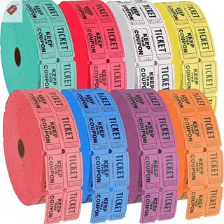 ALIK 1000 Chiếc Nhiều Màu Sắc Có Thể Xé Raffle Vé Đôi Cuộn Vé Nhập Học Trò Chơi Vé Cho Sự Kiện Lễ Hội Lớp Học Phần Thưởng VN