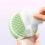 Bàn chải tắm lông mềm EBINLANDS, Lược Massage silicon làm sạch đa chức năng, Bàn chải tắm lược trứng hai mặt di động dành cho người lớn và trẻ em