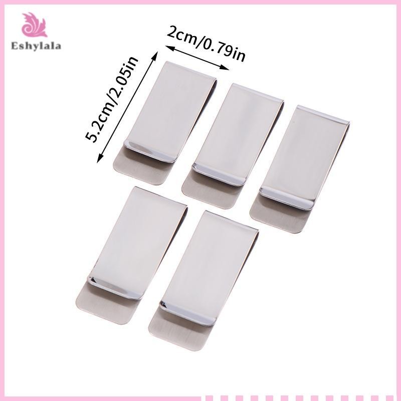 5 Chiếc Đơn Giản Mỏng Kim Loại Kẹp Tiền Di Động Đa Năng Kinh Doanh Kẹp Thẻ Nam Ví Đựng Thẻ Kinh Doanh Ví Kẹp Tiền Mặt [MỚI]