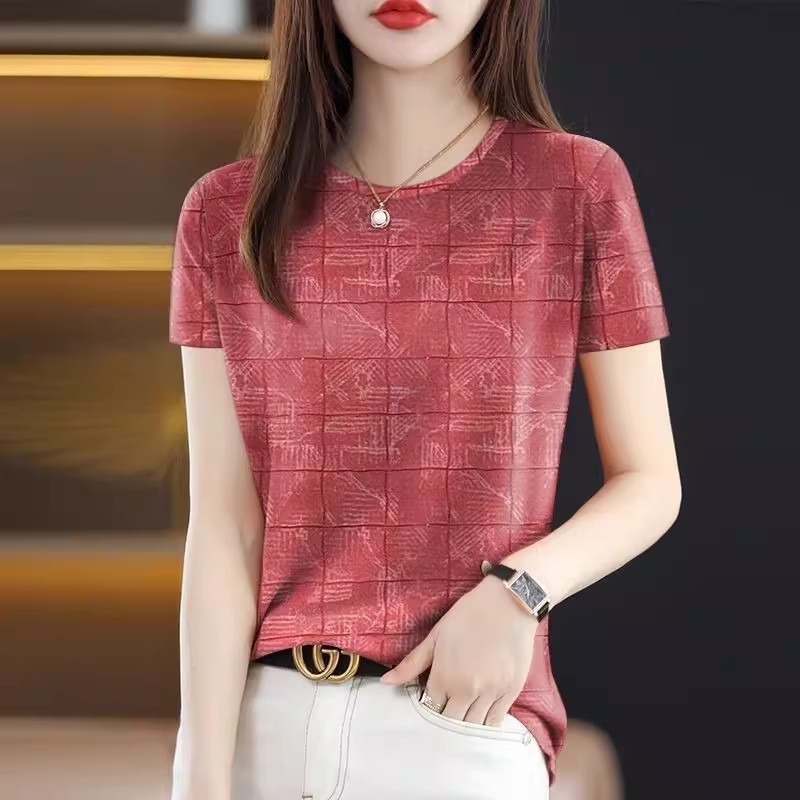 Áo thun dáng rộng in hình, phù hợp mùa hè dành cho nữ