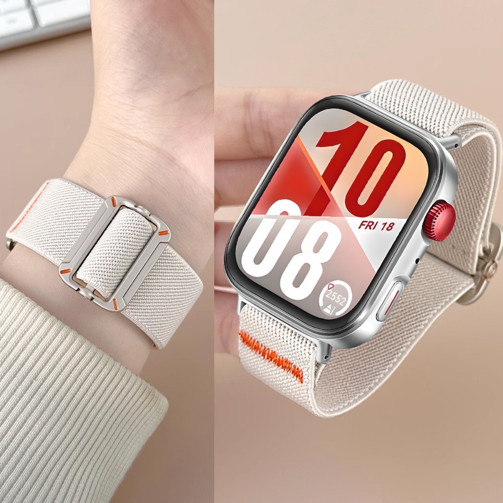 Dây nylon co giãn bện cho Huawei Watch Fit 5/4/3, vòng tay nam nữ