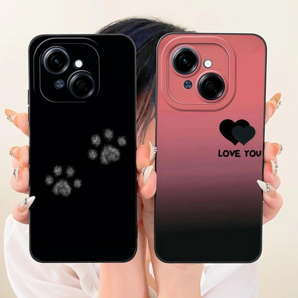 Ốp Lưng Cho Tecno Spark GO 1 1S GO 2025 / Tecno Pop 9 4G Ốp Điện Thoại Mèo Hoạt Hình Hoàng Hôn Họa Tiết Ốp Lưng Silicon Mềm Capa