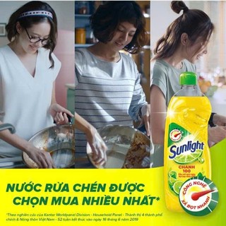 Nước rửa chén Sunlight chai 400gram nhiều hương